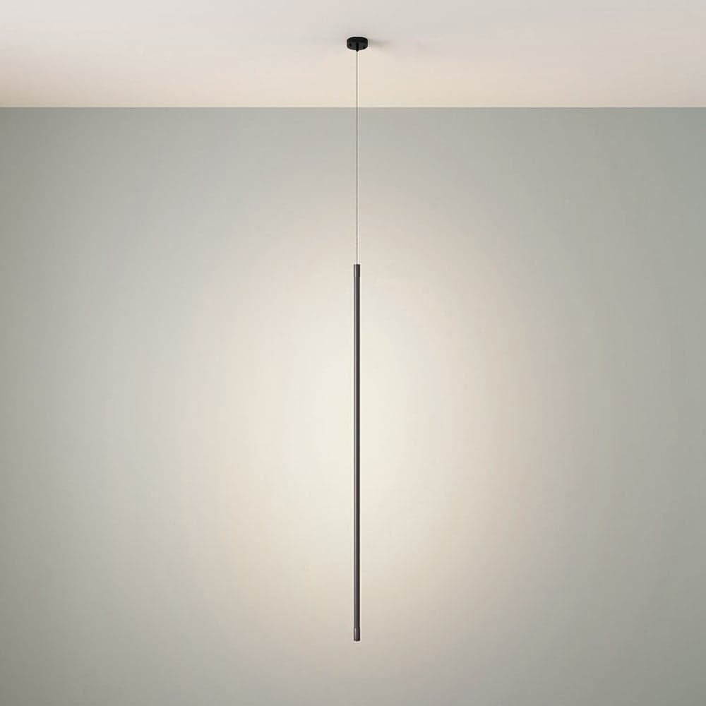 Mini Cylinder Black LED Pendant Light Single Light