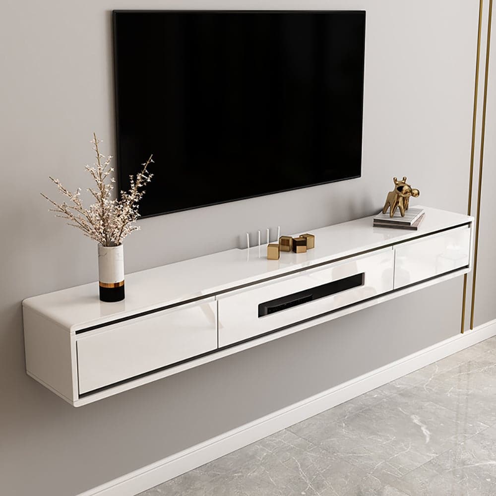 Postmodern Minimalist 71" Floating TV Stand with 2 Drawers and Storage